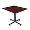Kobe Square Tables > Breakroom Tables > Kobe Square & Round Tables, Wood, Metal Top, Mahogany TKB4848MH - alternate 1